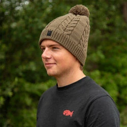 Fox Khaki Knitted Bobble Hat